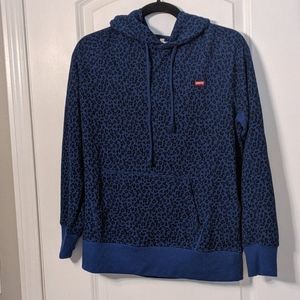 NWT Levi's blue leopard print lightweight Hoodie